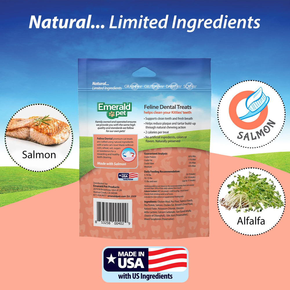 Emerald Pet low-calorie cat treats help with weight-conscious choices.
