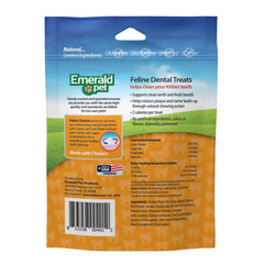 Emerald Pet Feline Dental Treats salmon-treat-piece supporting enamel and flavor