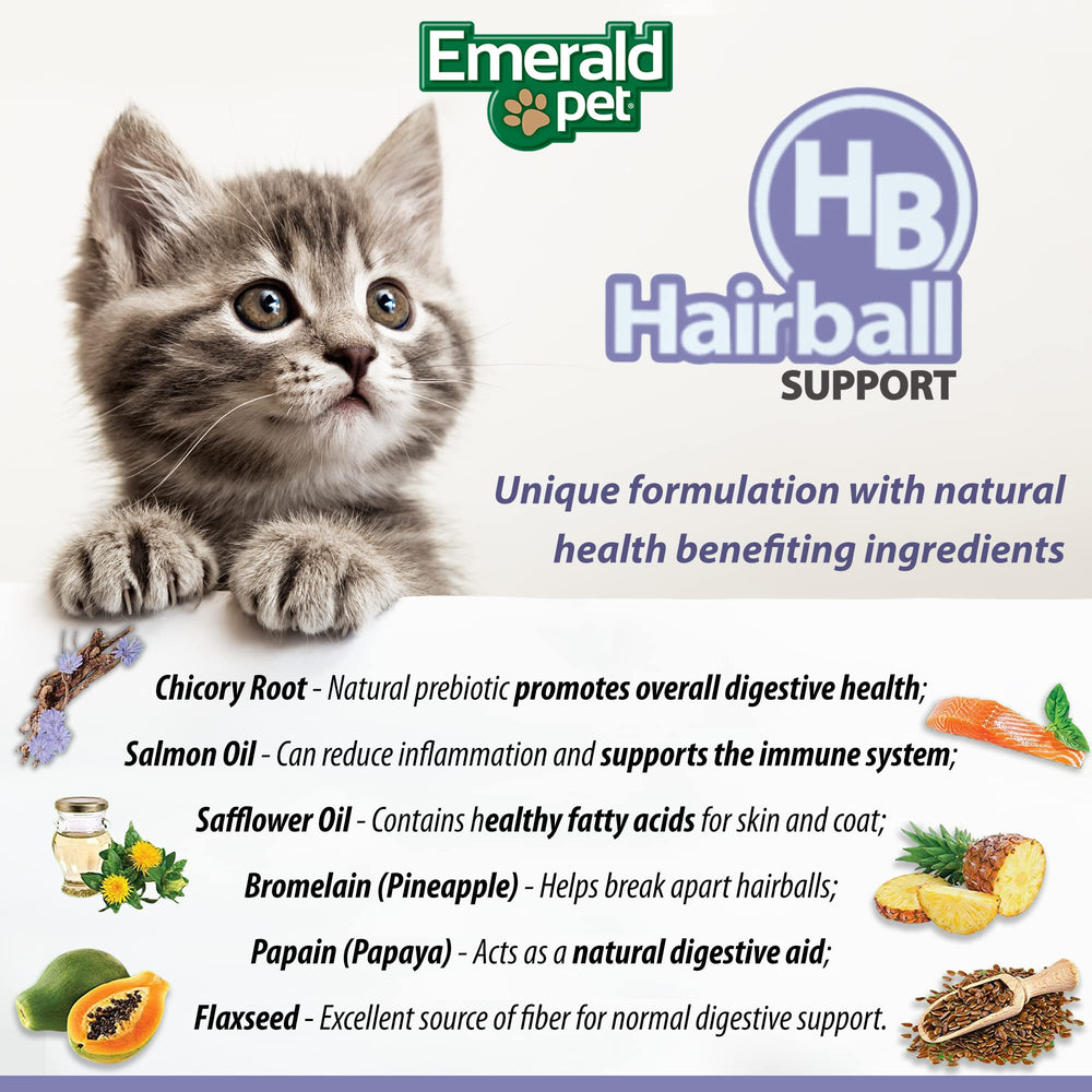 Emerald Pet Feline Health Chews in a bowl signaling digestive-friendly routine.