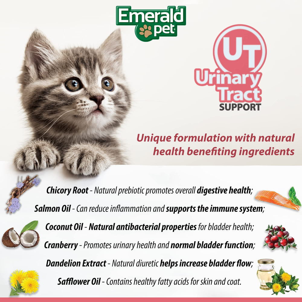 Emerald Pet Feline Health Chews chicory root ingredient highlighting gut-friendly prebiotic support