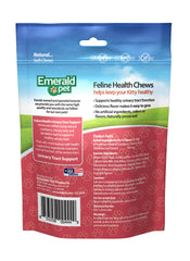 Emerald Pet Feline Health Chews packaging box highlights grain-free urinary care