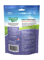 Emerald Pet Feline Health Chews texture close-up reveals soft, tasty chews.