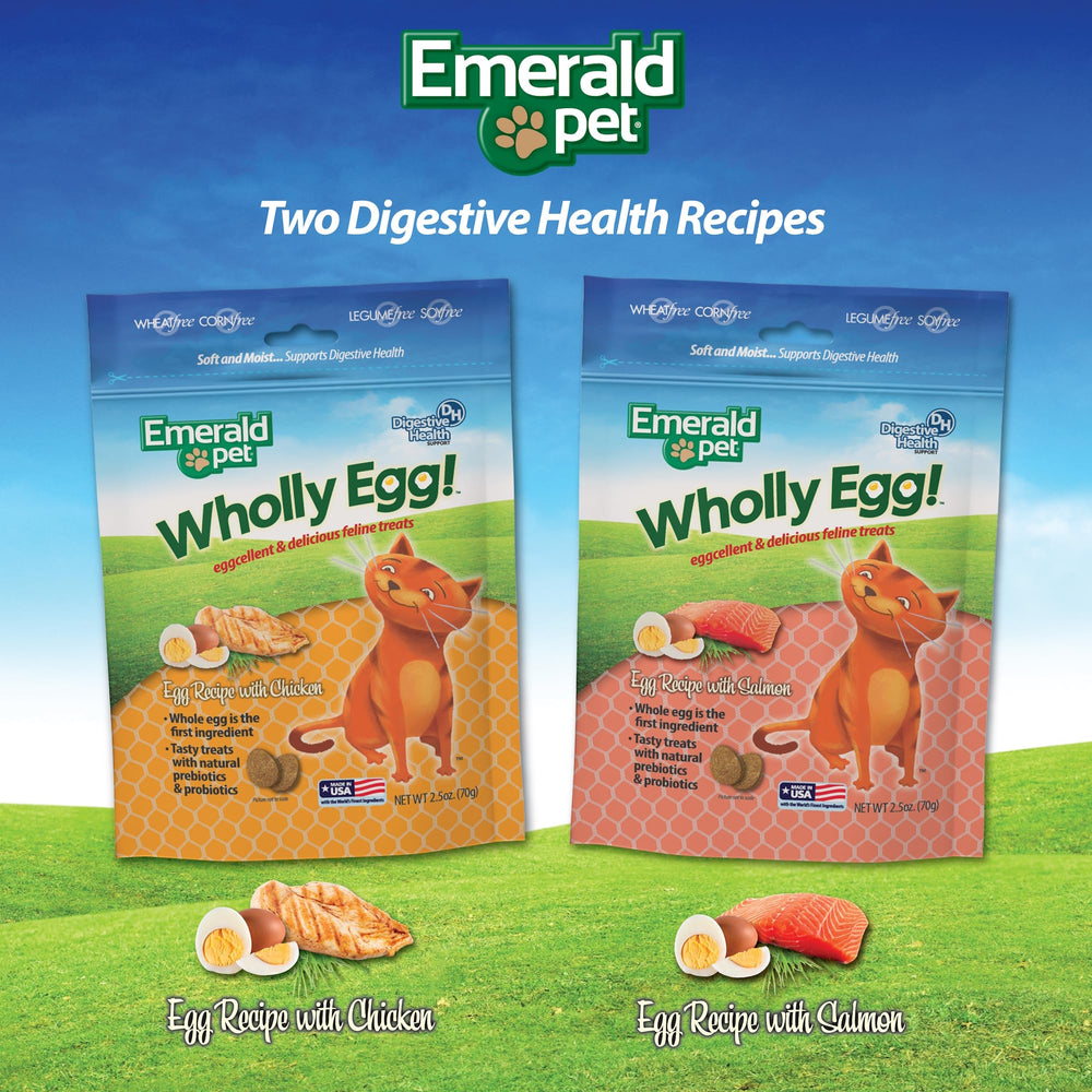 Emerald Pet egg-shaped treats provide vitamins A and E to support a healthy lifestyle.