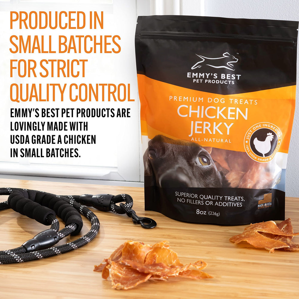 Emmy's Best EBPP texture close-up shows chewy jerky high-protein chew