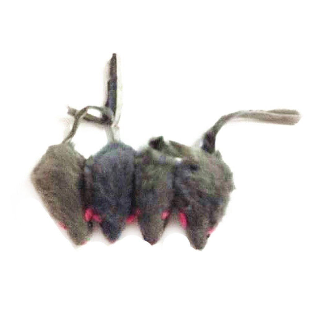 emours rattle-mice-grey cat toy in action during play session