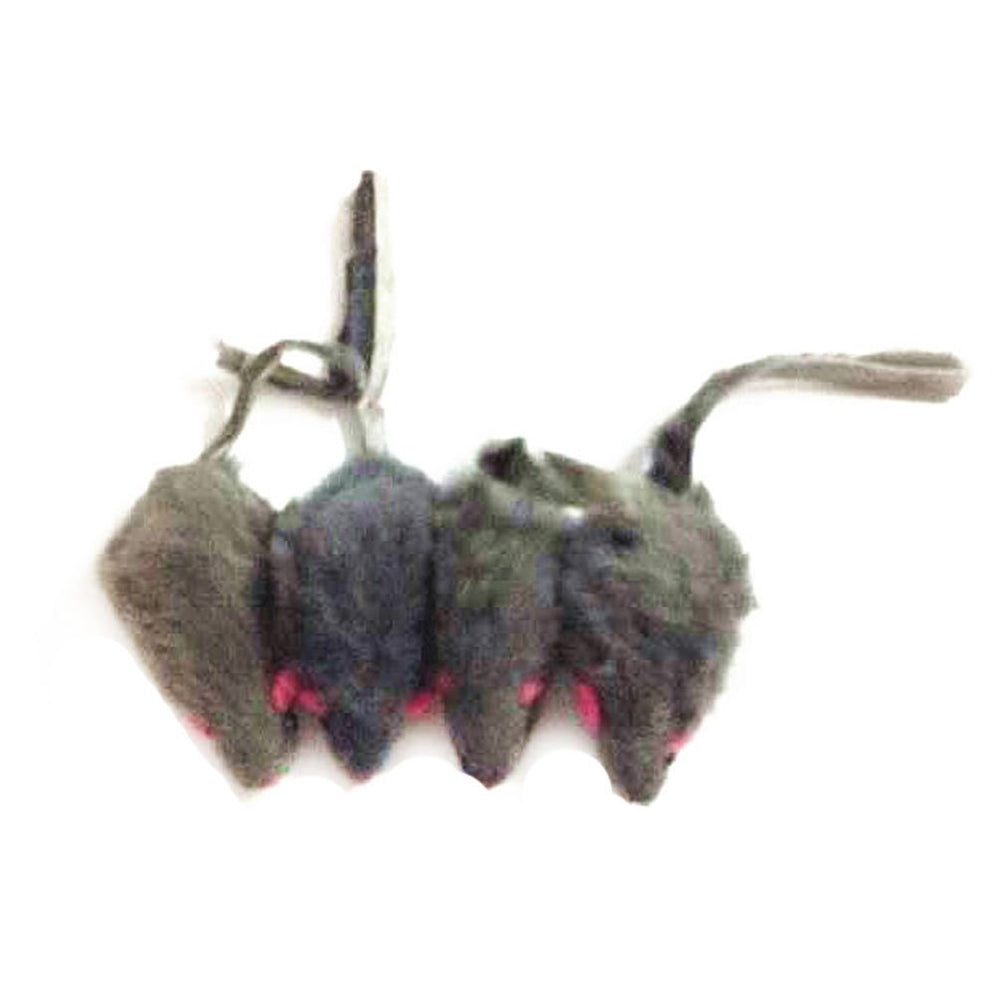 emours rattle-mice-grey cat toy in action during play session
