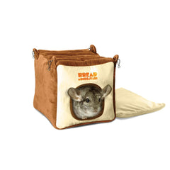 emours small animal warmly house bed in soft-flannelette for cozy chinchilla lounging