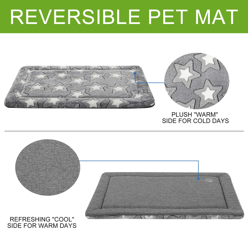EMPSIGN Dog Crate Pad inside a 24x18 crate demonstrates a snug fit.