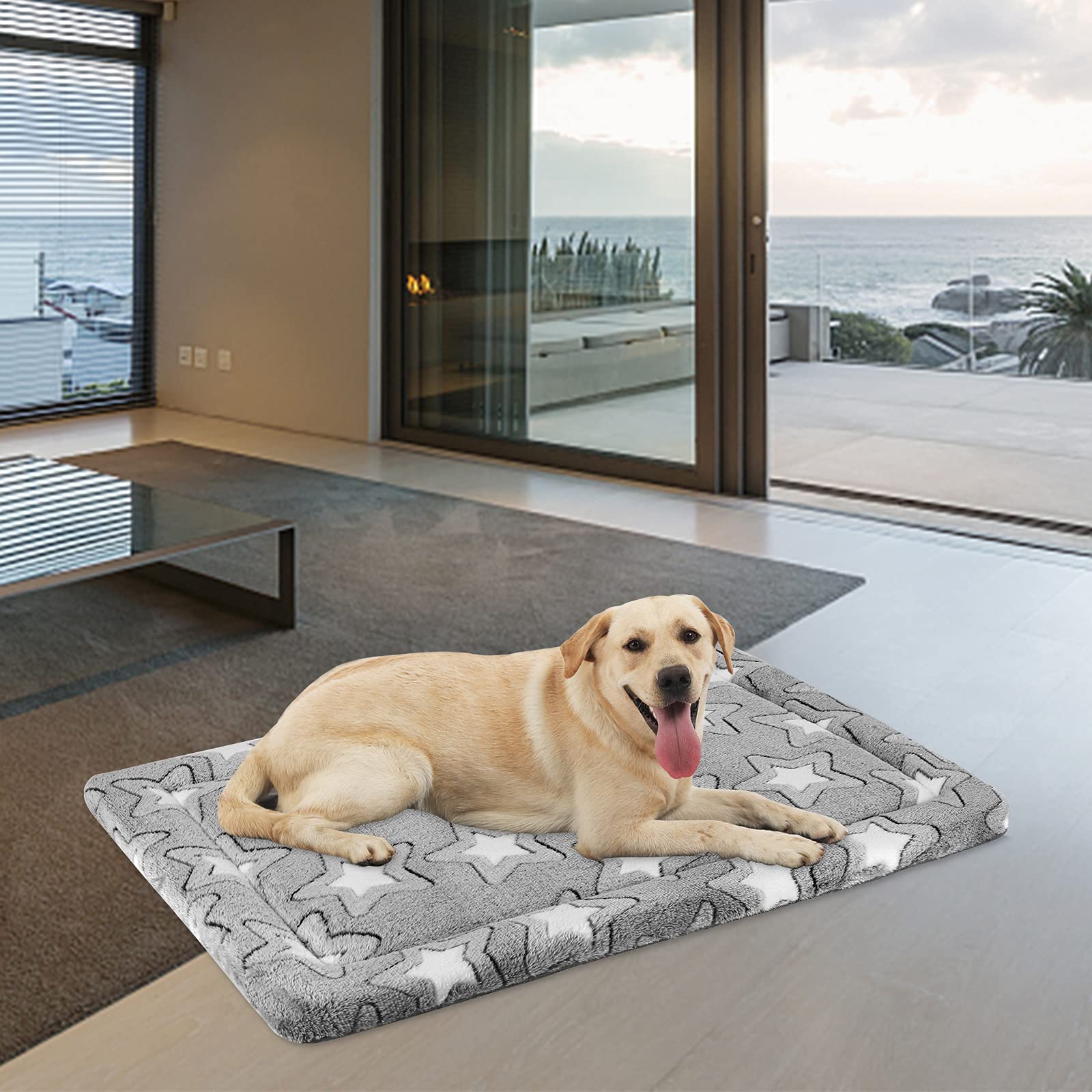 EMPSIGN dog crate pad shown inside a crate for versatile use