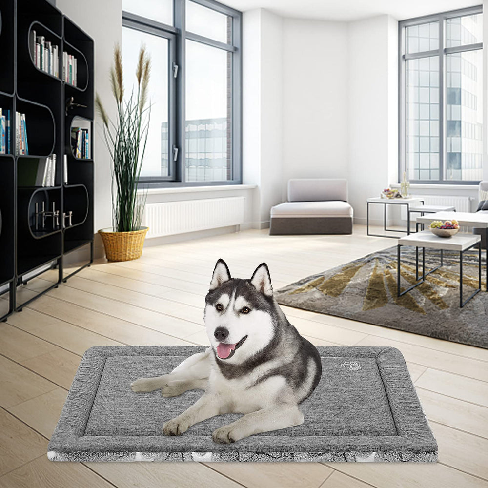 EMPSIGN dog crate pad machine-washable fabric makes cleanup simple.