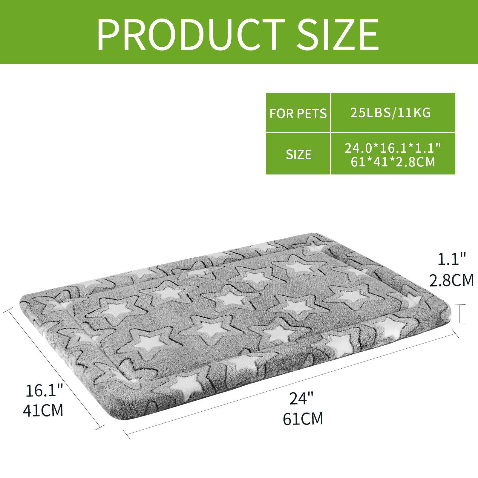 EMPSIGN Dog Crate Pad cool side image highlights breathable relief on hot days.