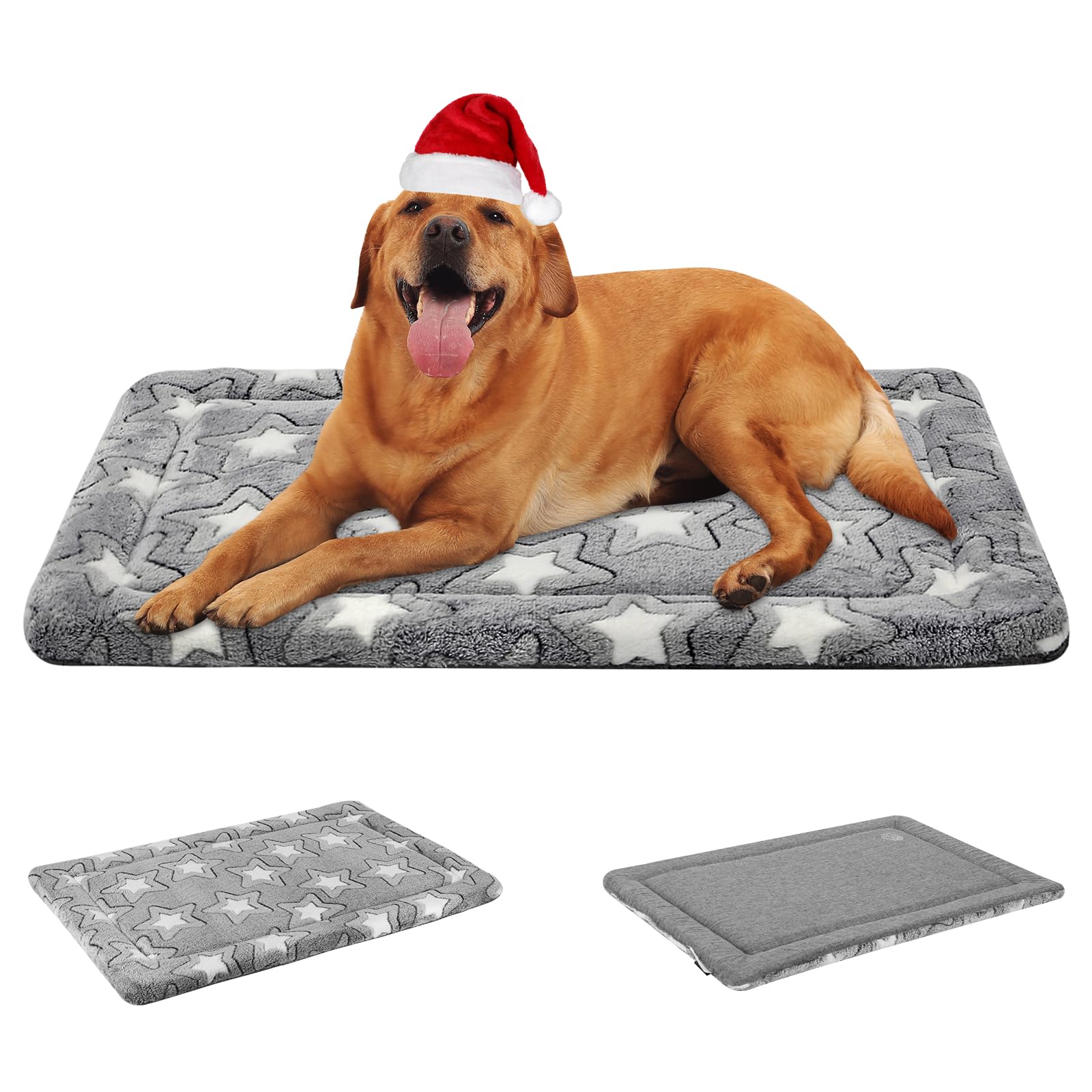 EMPSIGN dog crate pad with reversible star pattern for cozy crate lounging