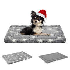 EMPSIGN Dog Crate Pad warm side view shows plush comfort for cool rooms.