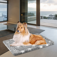 EMPSIGN Fancy Dog Bed Mat XXL dimensions fit large dogs in crates.