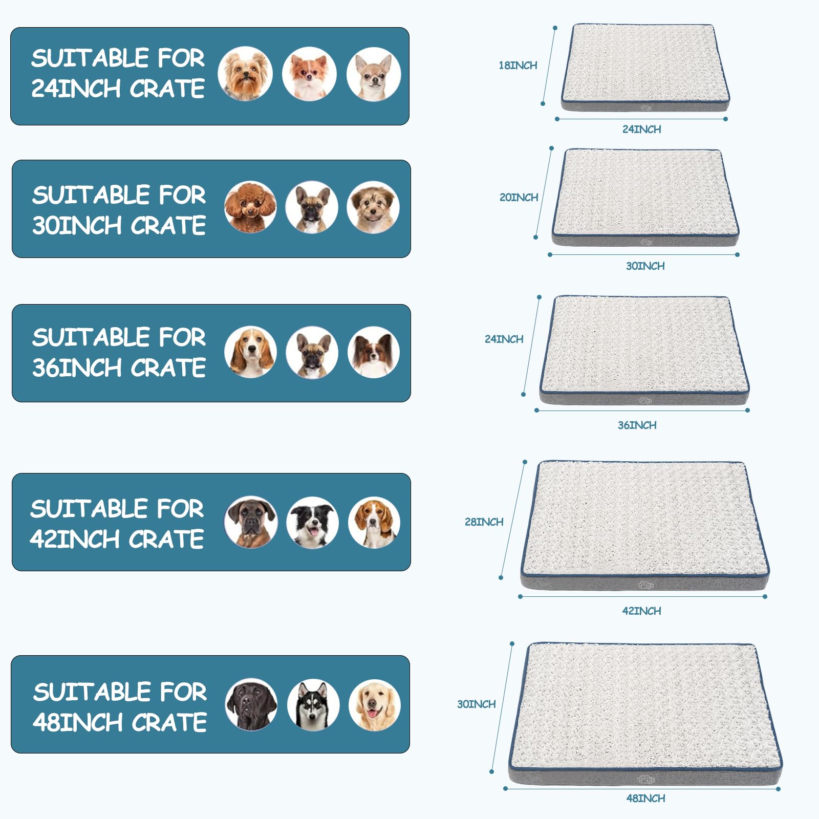 EMPSIGN reversible dog bed cool face shows breathable canvas for hot days.