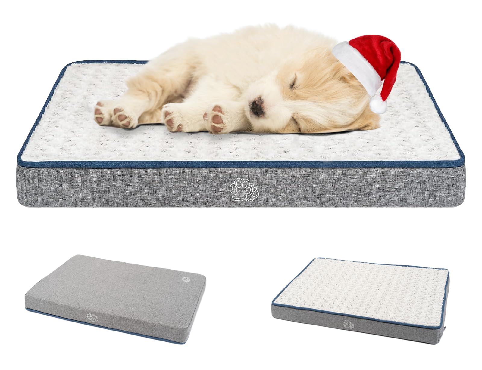 EMPSIGN reversible dog bed warm face for cozy naps and winter warmth.