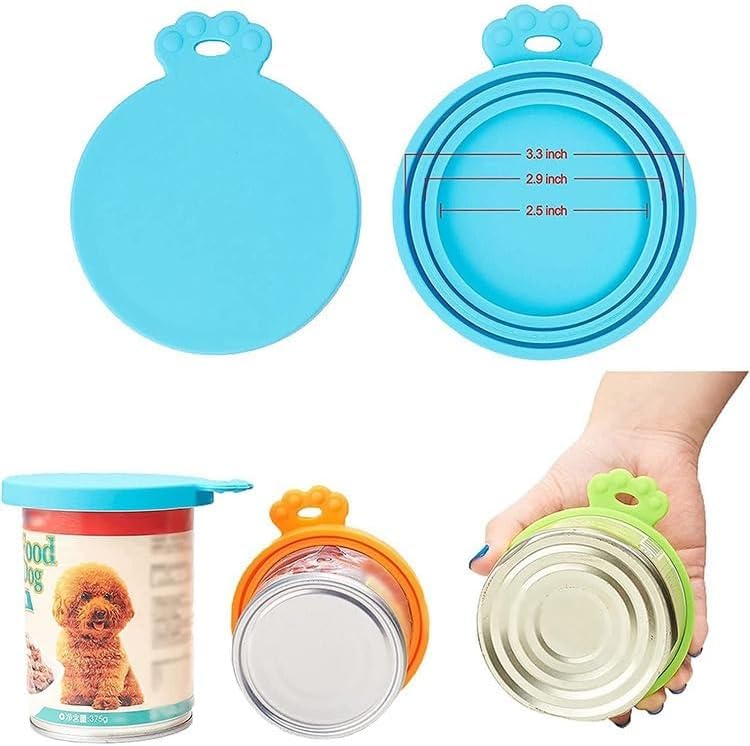 Emptycolor pet-food-can-lid pink seals cat and dog food to preserve flavor.