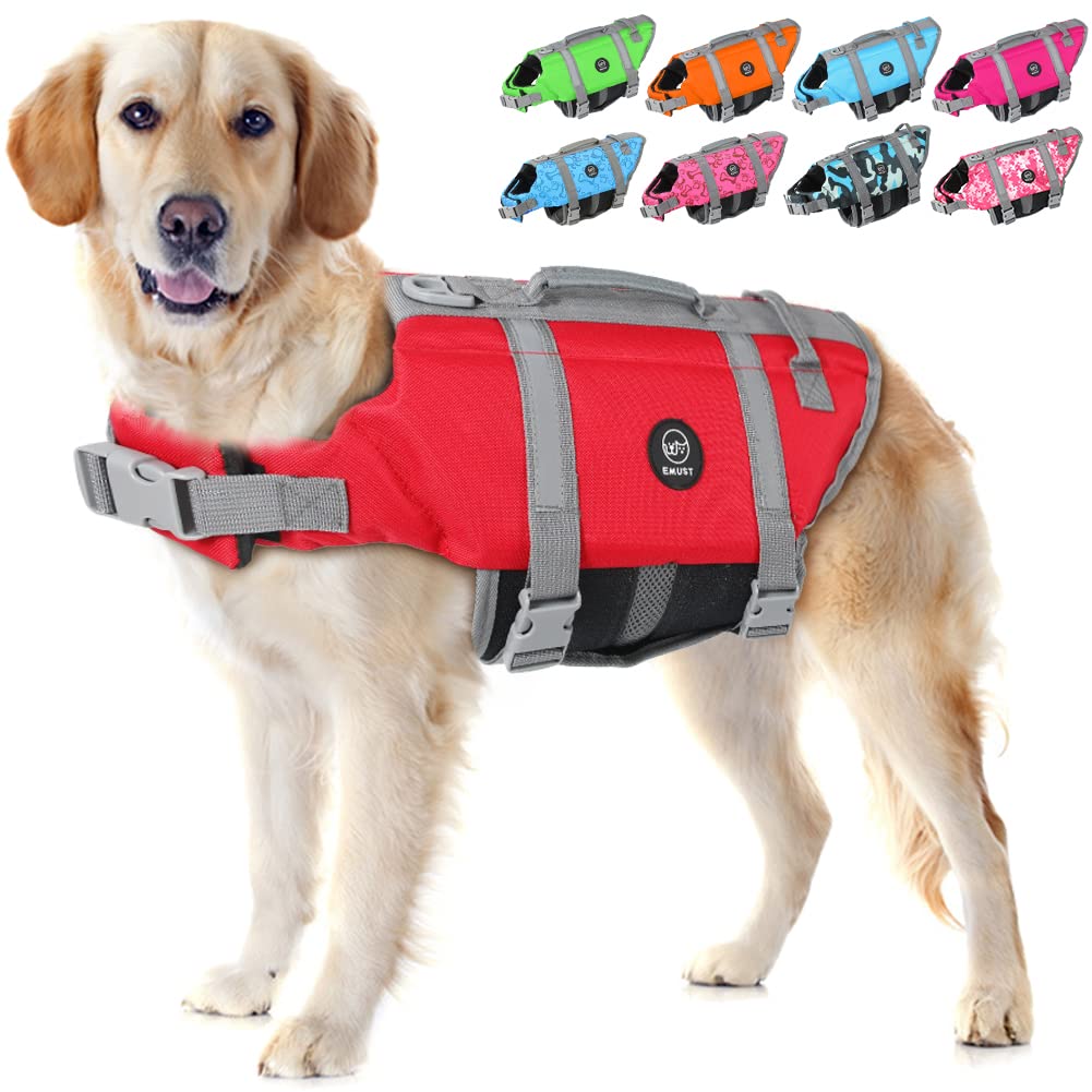 EMUST chaleco salvavidas para perros con alta flotación, ideal para nadar