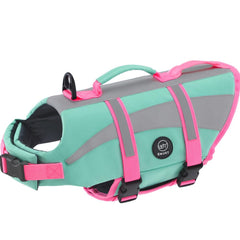 EMUST chaleco salvavidas para perro tamaño L, frontal visible para mayor seguridad.