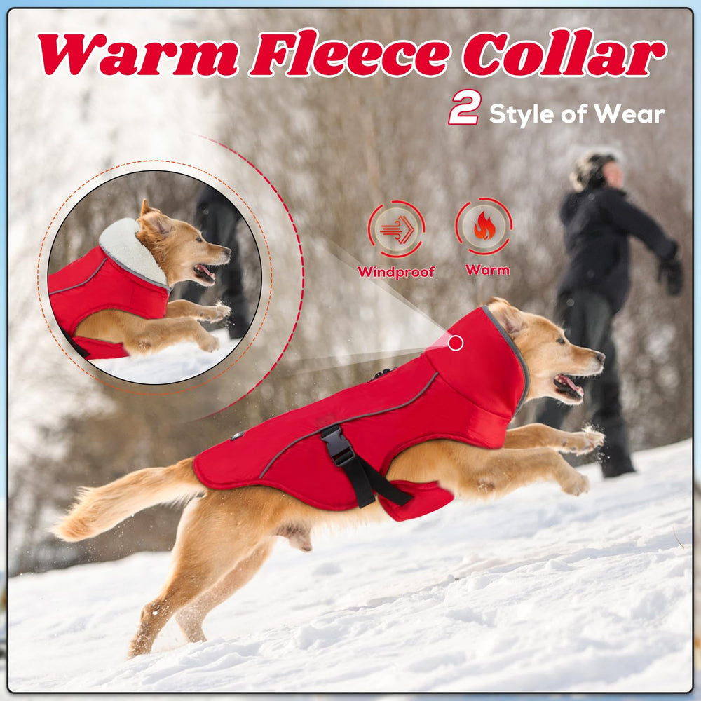 EMUST dog coat Adjustable belly buckles secure fit for different dog shapes.