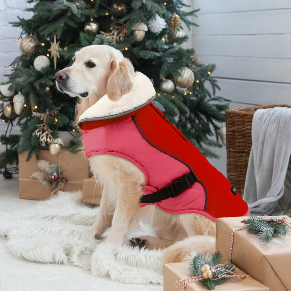 EMUST coat high fleece collar adds extra warmth around the neck