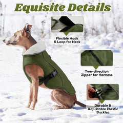 EMUST dog jacket winter demonstrates adjustable belly buckles for a tailored, comfortable fit.
