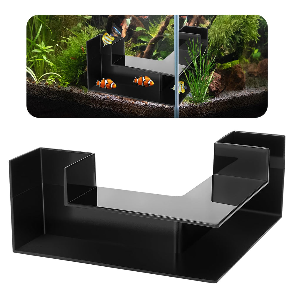 EMUTOL dual-entrance aquarium tunnel front view shows two entryways for exploration.