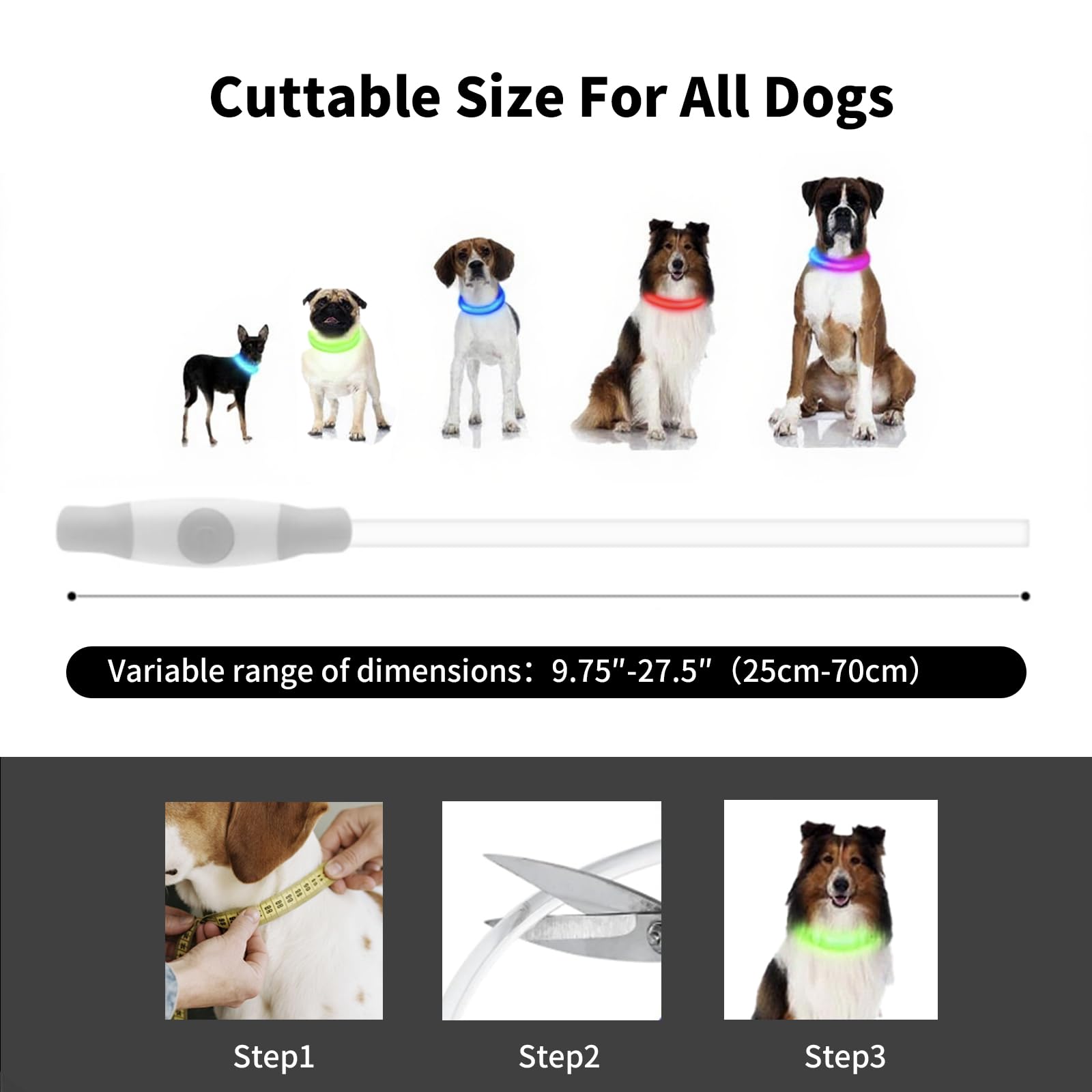 Emwel soft TPU material dog collar emphasizes comfort and daily wear durability