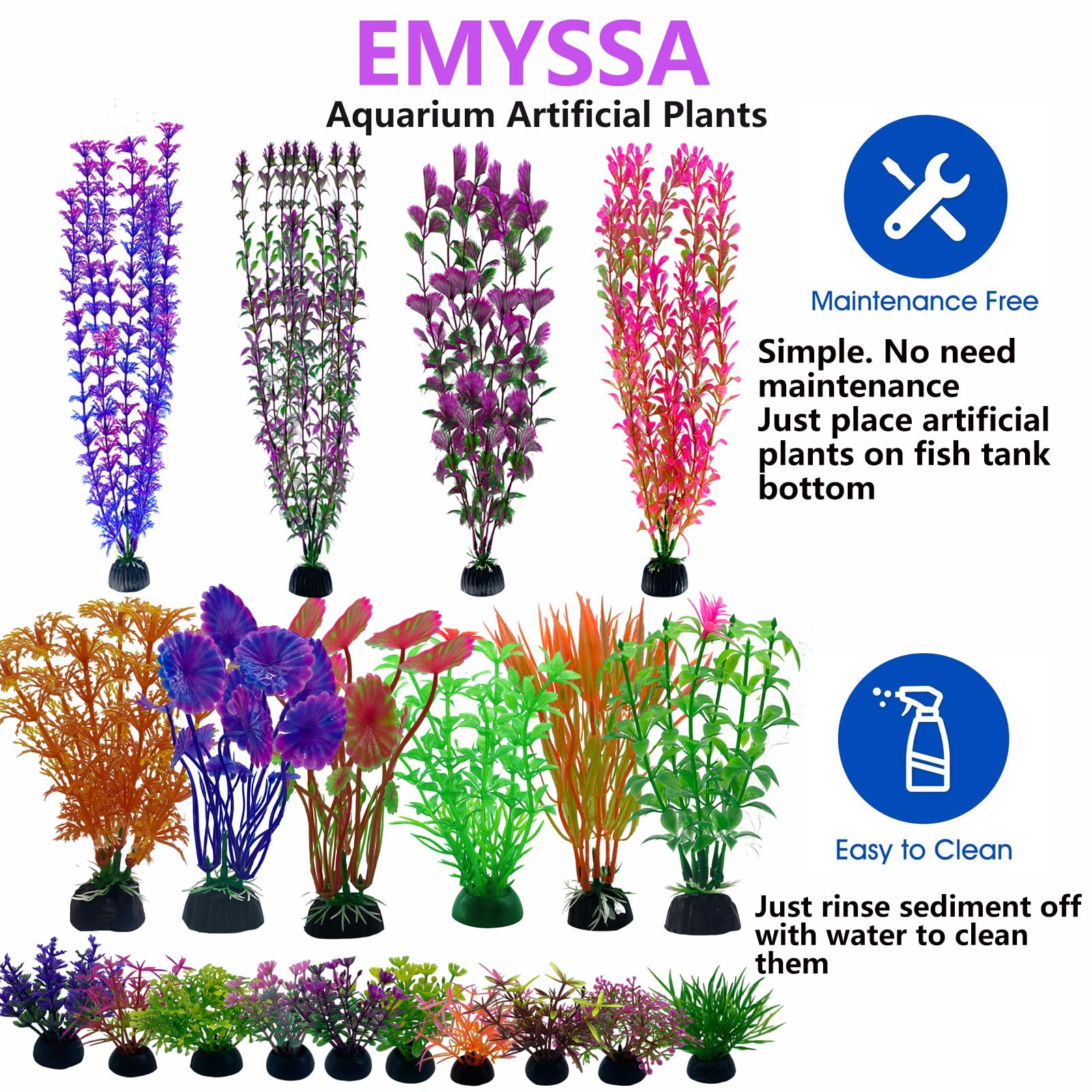 EMYSSA at-home aquarium decor enhances office or living space