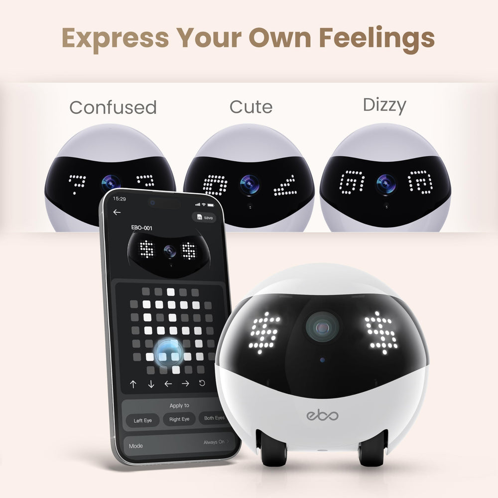 Enabot EBO Air 2 auto-recharge dock view with charging guidance
