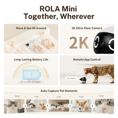 Enabot EBO ROLA Mini 2K resolution captures crisp pet moments.