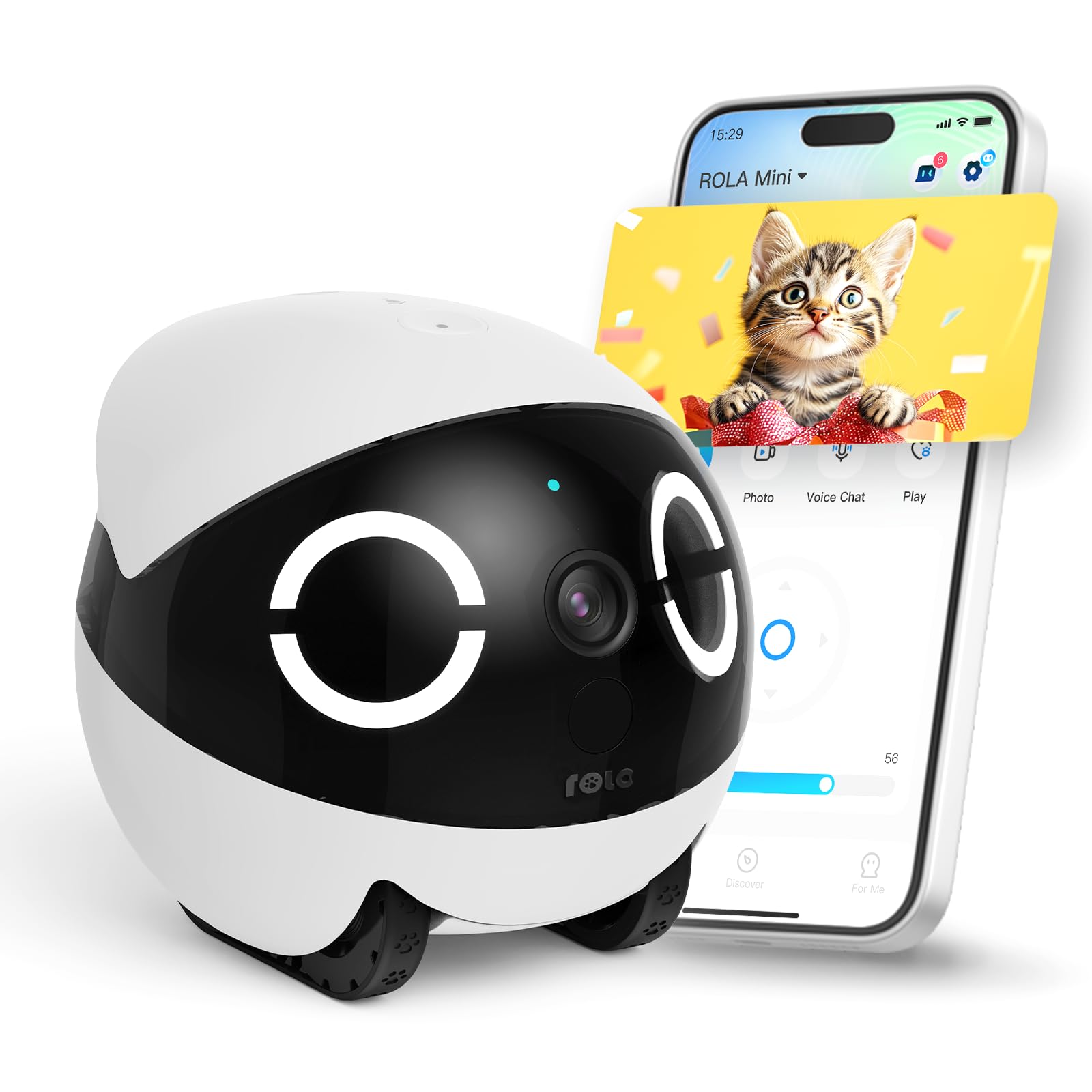 Enabot EBO ROLA Mini movable camera for remote home monitoring.
