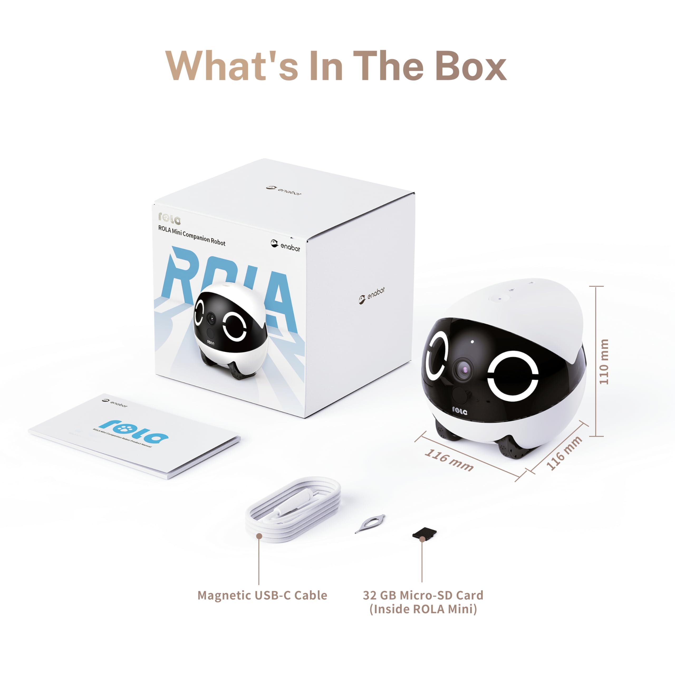 Enabot EBO ROLA Mini night shot showcases pets after dark.