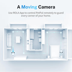 Enabot EBO ROLA PetPal cloud storage view illustrates encrypted cloud access for remote viewing.