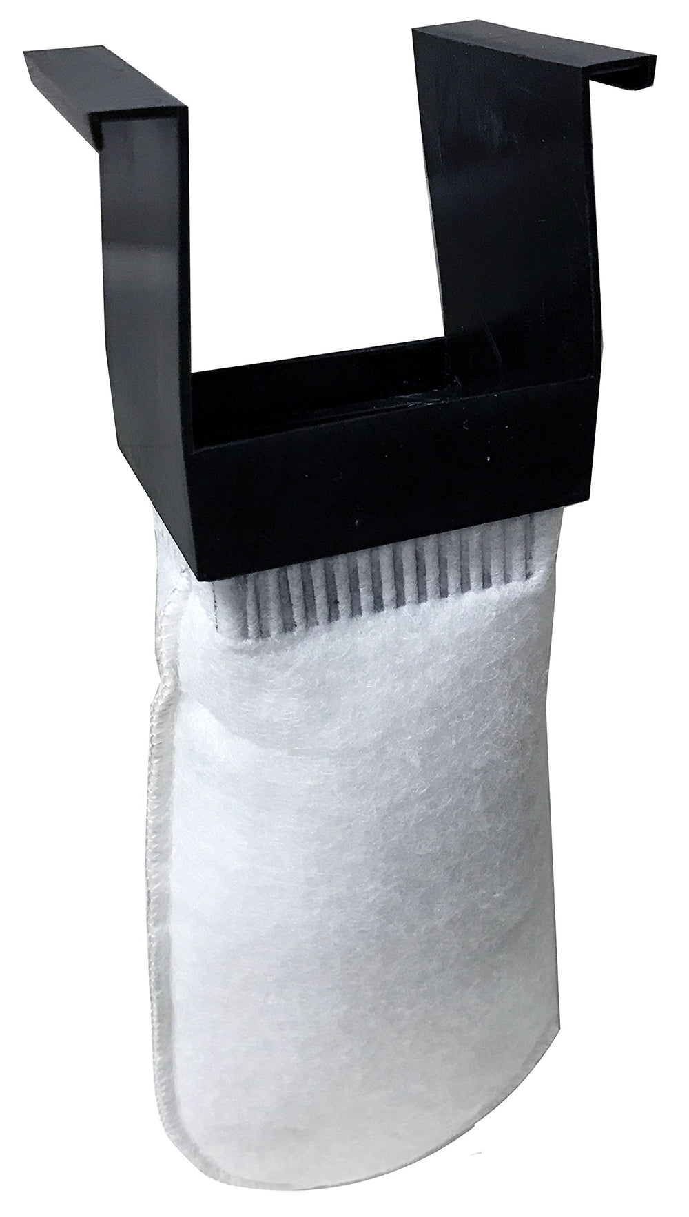 Encompass All filter sock side view emphasizing easy cleaning and reuse.
