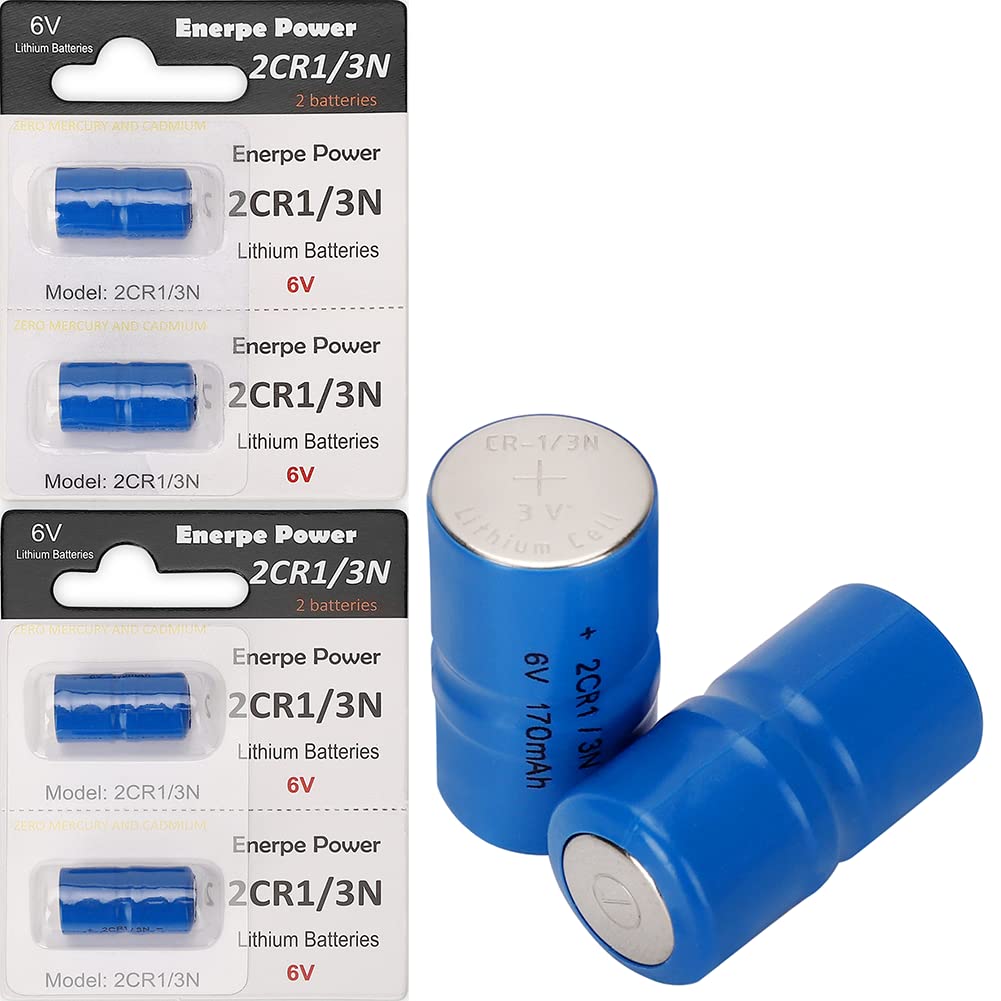 Enerpe 2CR1/3N 6V battery pack front view for Pet Stop compatibility and high capacity