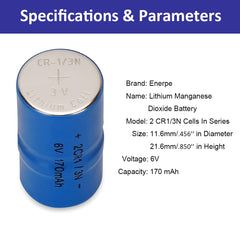 Enerpe four-pack packaging with label indicating 170mAh capacity and mercury-free design