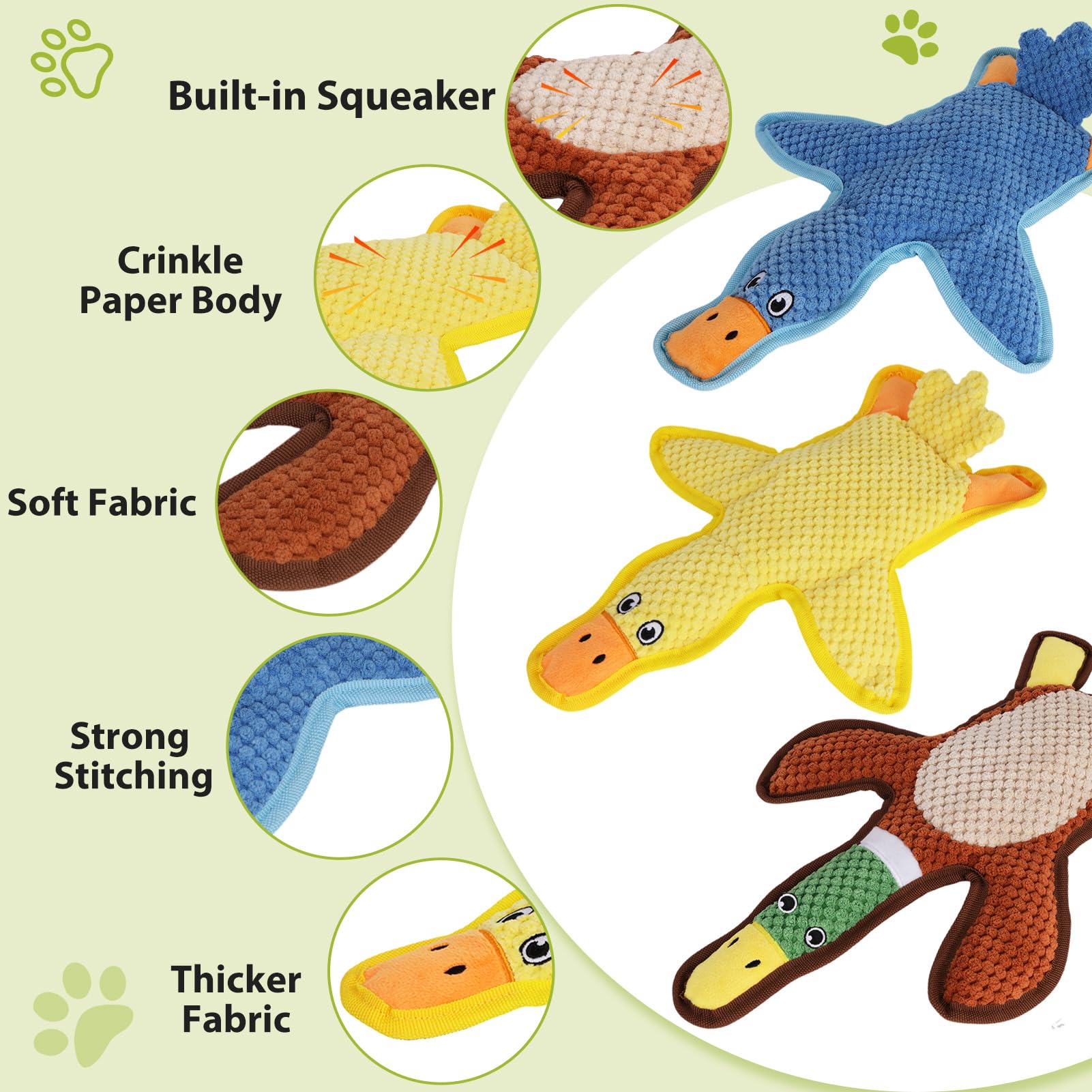 Eneston duck toy squeaker closeup for interactive play sessions