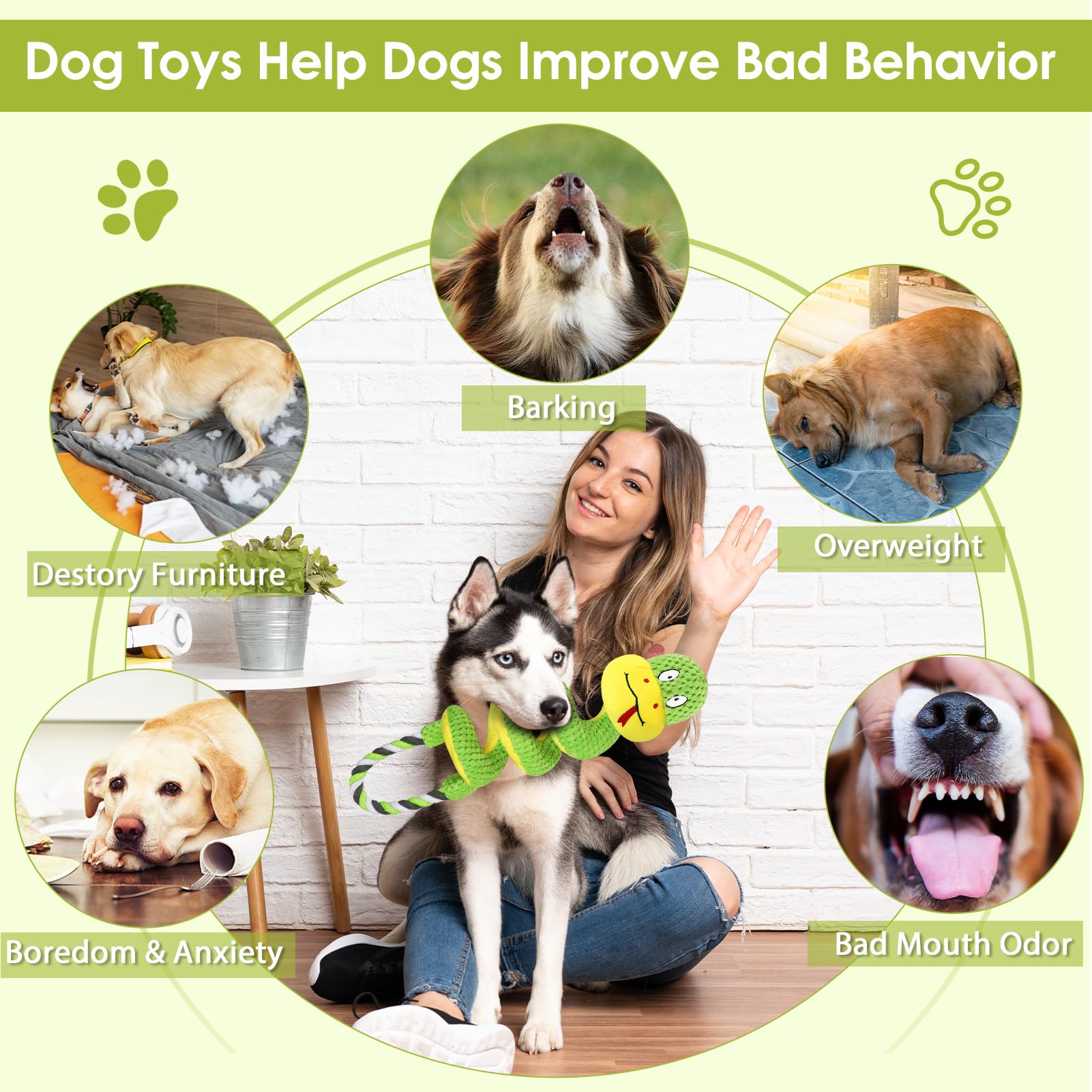 Eneston separation-anxiety-relief toy helps occupy dogs during long hours away