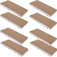 Engelalike 8-pack cat scratch pad front view for claw grinding and furniture protection.