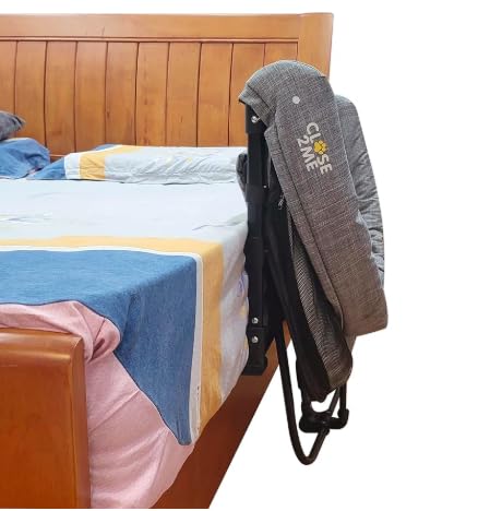 Englacha Close2me bedside attachment to human bed enables seamless sleeping together.