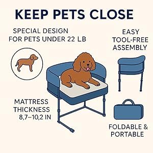 Englacha Close2me bed rails highlight added safety for anxious pets.
