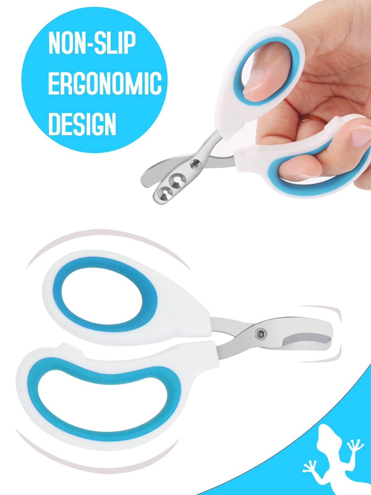 Engorgio nail clippers for small reptiles in durable stainless steel
