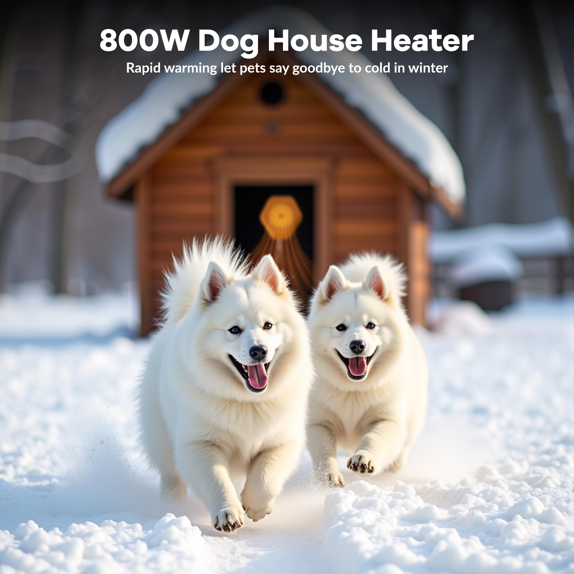 Engtesy dog-house heater anti-chew cord emphasizes durability against curious pets.