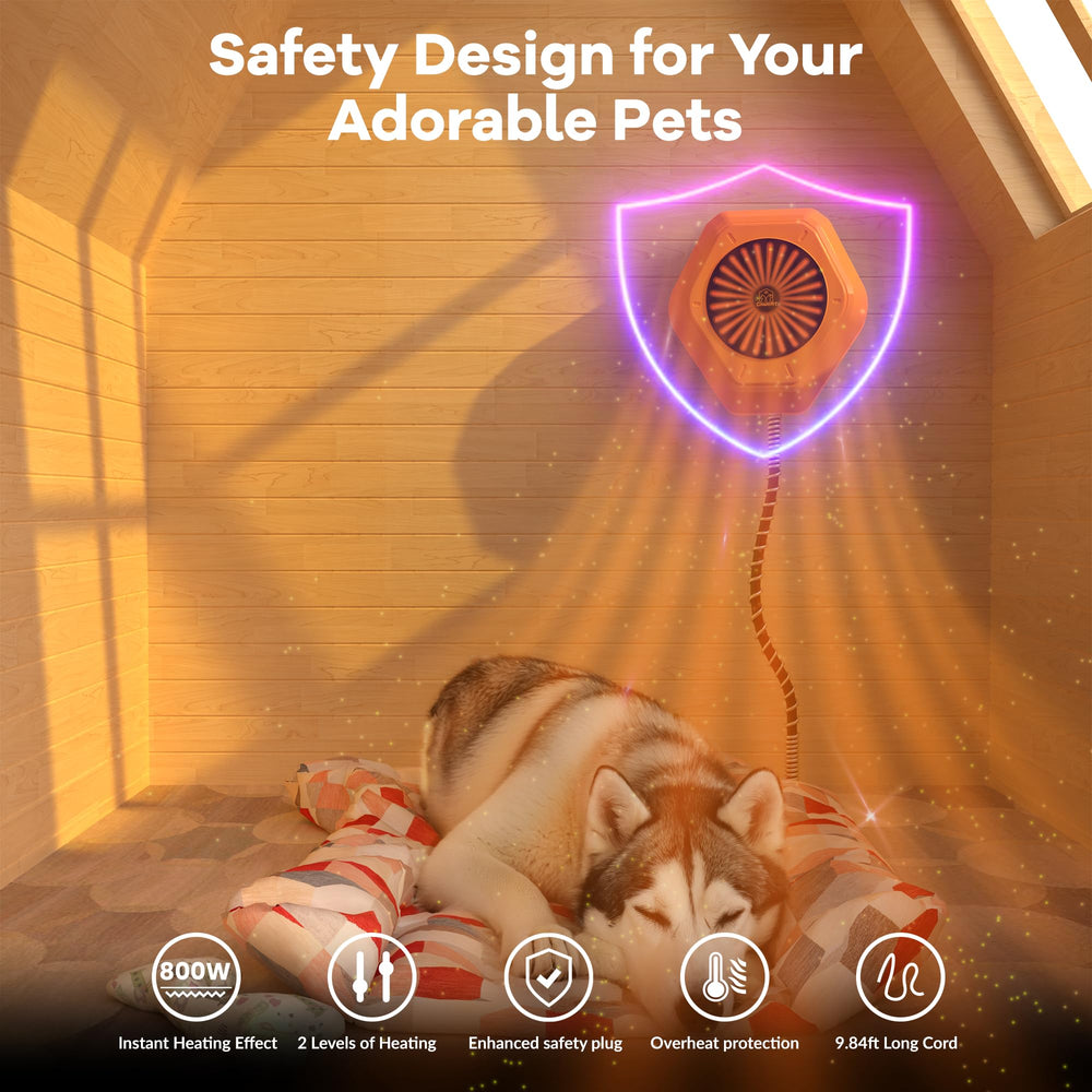 Engtesy dog-house heater digital-control close-up enables precise temperature adjustments.