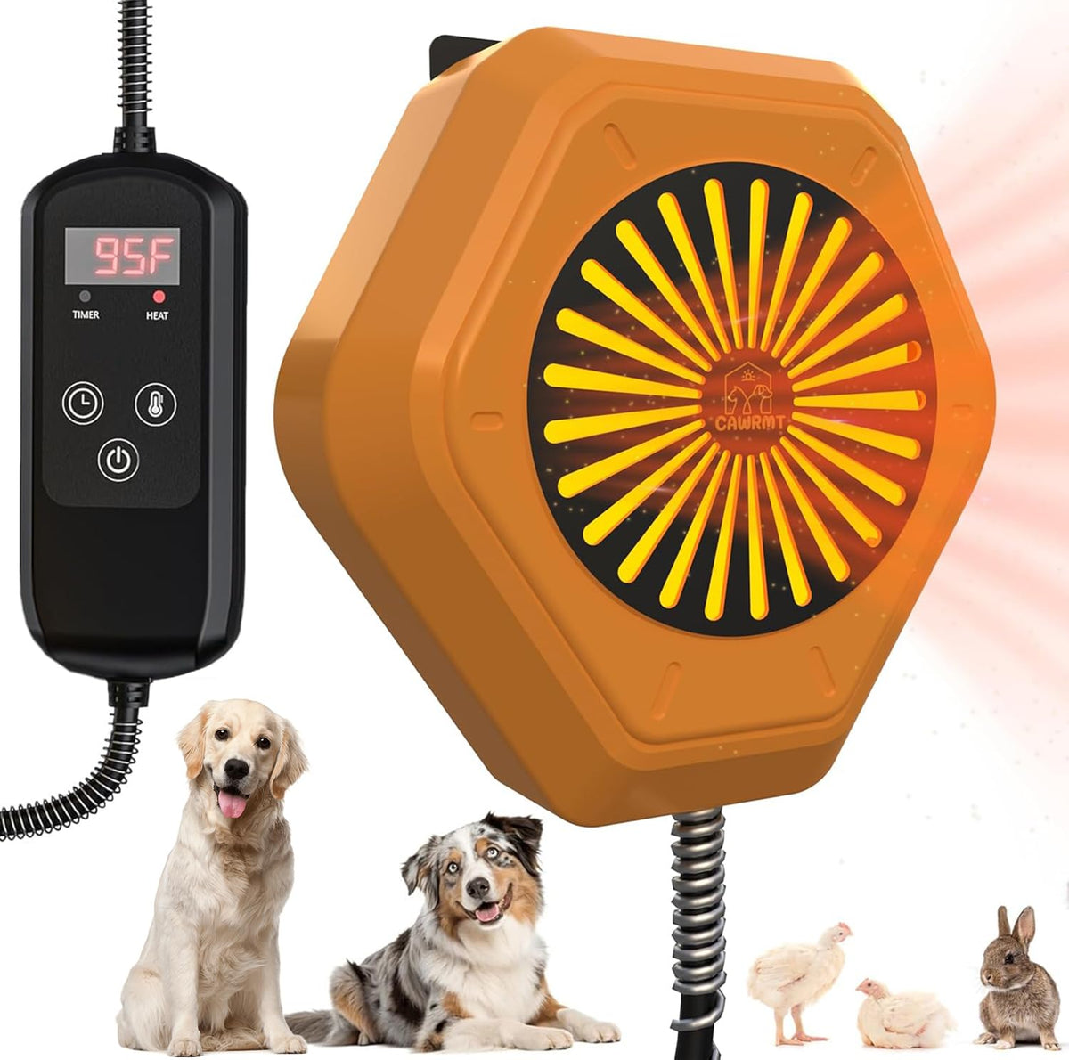 Engtesy dog-house heater front view delivers reliable outdoor warmth for pets.