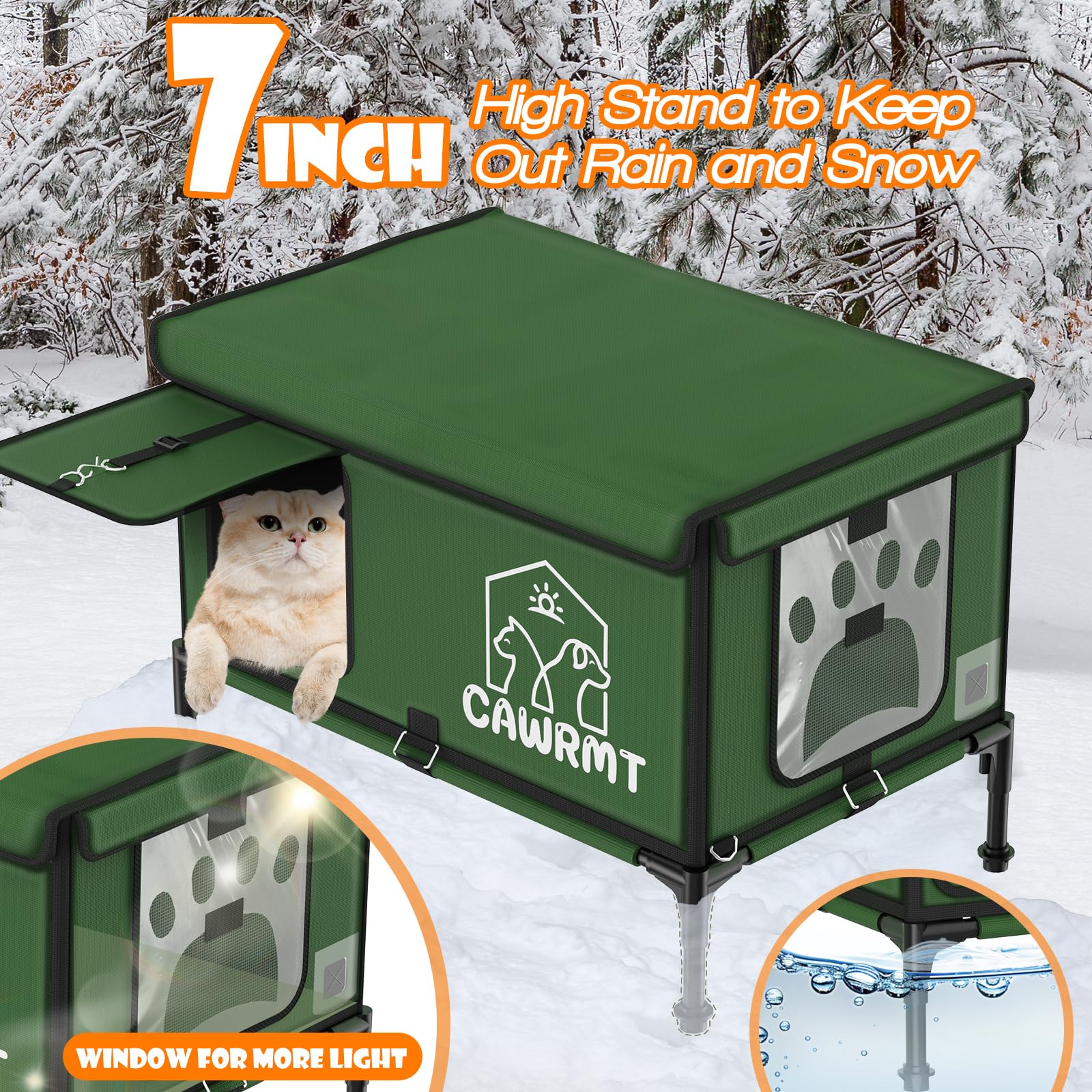 Engtesy durable construction withstands elements for year-round outdoor use.