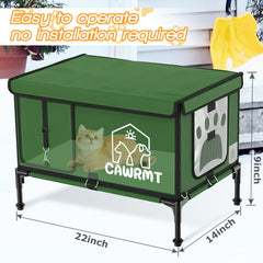 Engtesy outdoor cat house features heating pad for steady warmth on cold nights.