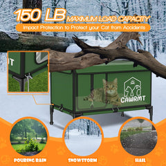 Engtesy Outdoor Cat House quick-assembly tool-free setup