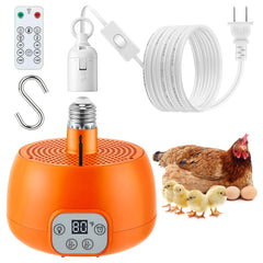 Enhon chicken coop heater front view shows compact size ideal for cozy chick warmth.
